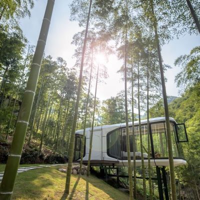 Steel Container House Mobile - Luxury Prefab Modular Homes for Space Capsule & Waterproof Movable Homes on Wheels