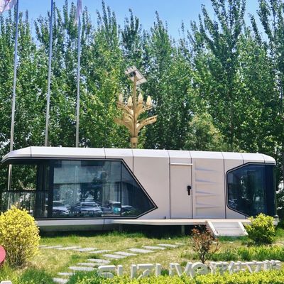 "Luxury Eco Space Capsule Container House Mobile - Prefab Modular Homes for Sale Waterproof Steel Movable Homes on Wheels"