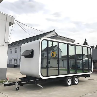High-End Outdoor Prefabricated Wheeled Removable Apple Pods Modern Design Style Made of Steel