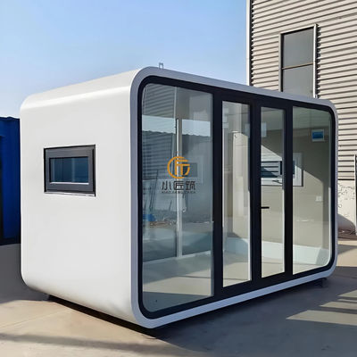 High-End Outdoor Prefabricated Wheeled Removable Apple Pods Modern Design Style Made of Steel