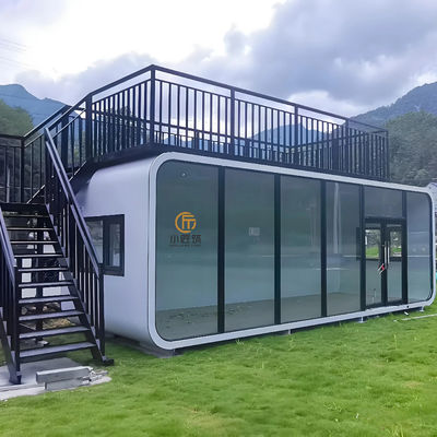 Modern Design Mobile Office Pod Prefab Tiny House with Apple Cabin Style Made From Steel