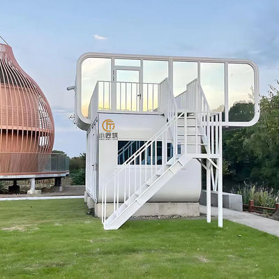 Modern Deluxe Outdoor Double-Deck Mobile Apple Pod Hurricane-Resistant and Heat-Resistant Made of Steel