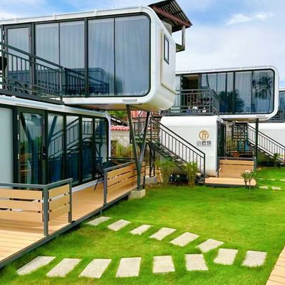 Modern Luxury Mobile Home Steel Container Villa for Leisure or Office Use Dedicated Apple Cabin Design