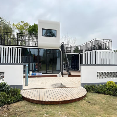 Luxury 20ft 40ft Modern Shipping Container Prefab Modular Smart Two-Storey Apple Capsule Cabin House Sandwich Panel Supermarket