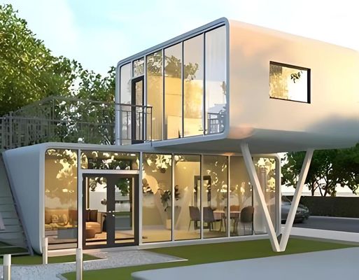 Luxury 20ft 40ft Modern Shipping Container Prefab Modular Smart Two-Storey Apple Capsule Cabin House Sandwich Panel Supermarket