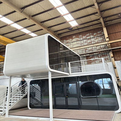 Luxury 20ft 40ft Modern Shipping Container Prefab Modular Smart Two-Storey Apple Capsule Cabin House Sandwich Panel Supermarket