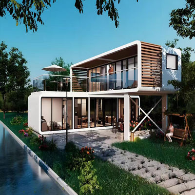 Luxury 20ft 40ft Modern Shipping Container Prefab Modular Smart Two-Storey Apple Capsule Cabin House Sandwich Panel Supermarket