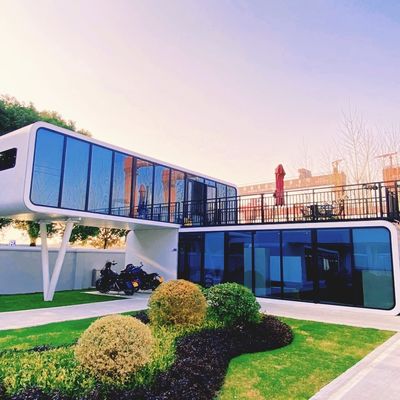 Durable Steel Framed Container House | Modern Portable Mid-century Inspired Prefab Homes with Weatherproof Construction