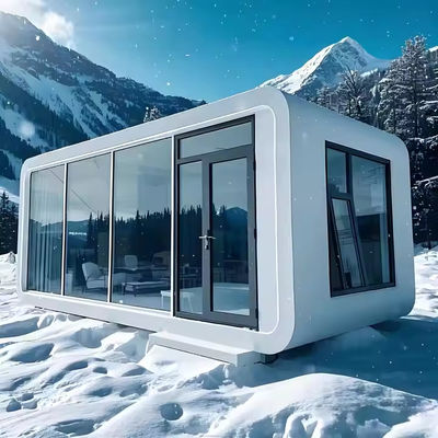 Expandable Modern Portable House Design | Contemporary Steel Framed Mid-century Container Homes with Smart Lock System