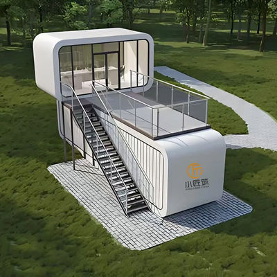 Two-Story Prefabricated Steel Office Cottage for Villas