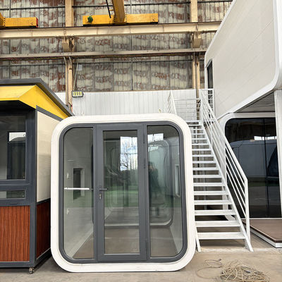 Modern Popular Apple Mobile Huts Prefabricated Office Building in Steel and Double Tempered Glass Easy Installation
