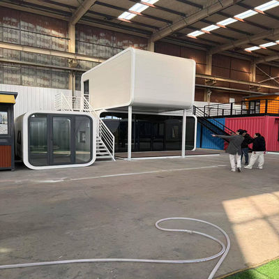 Modern Popular Apple Mobile Huts Prefabricated Office Building in Steel and Double Tempered Glass Easy Installation