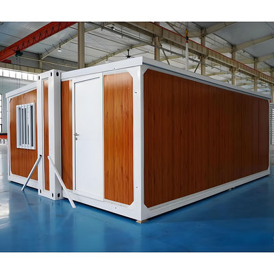 20-Foot Expandable Steel Container House Sandwich Panel Prefabricated Coffee Shop Container Expandable 40-Foot Option Available