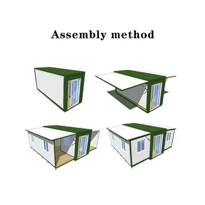Double Storey 40ft 20ft Foldable Steel Mobile Prefabricated Villa Expandable 3 Bedroom House with Kitchen for Home Office Use