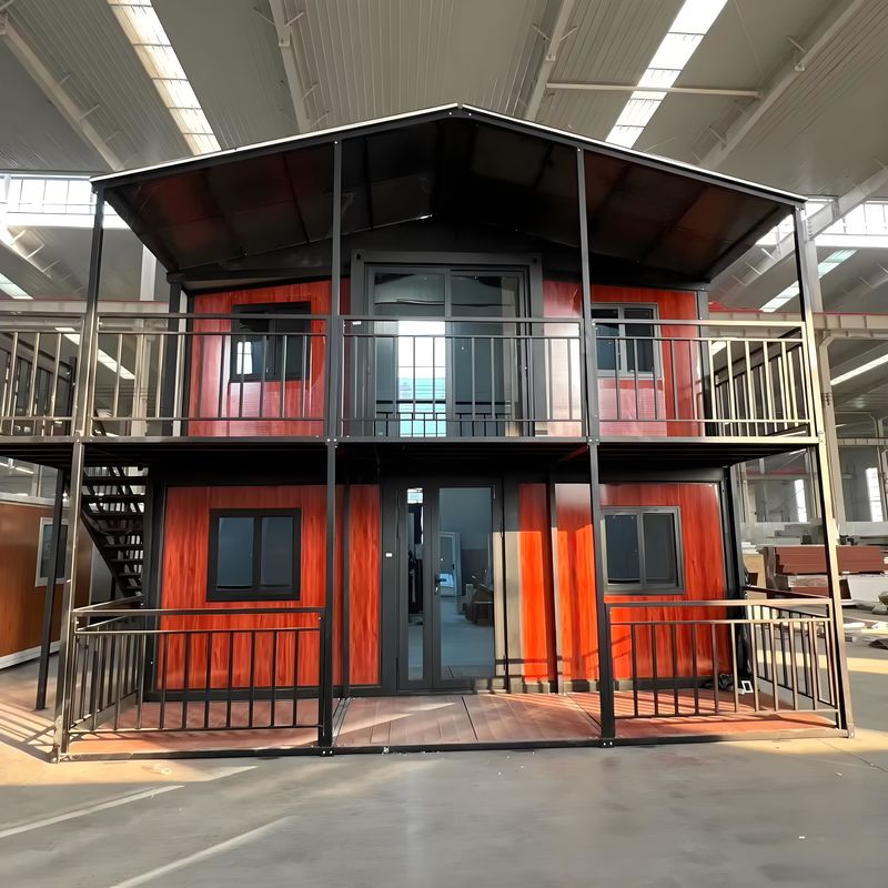 Double Storey 40ft 20ft Foldable Steel Mobile Prefabricated Villa Expandable 3 Bedroom House with Kitchen for Home Office Use